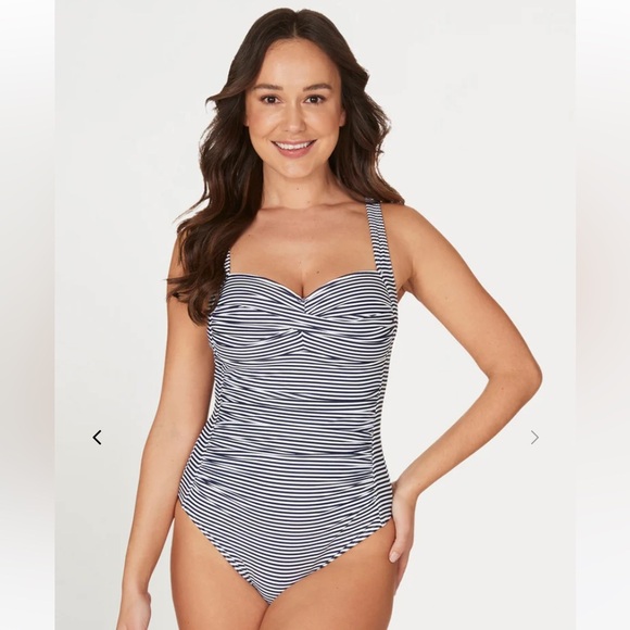BNWT Nip Tuck Swimsuit Sorrento Stripe Joanne One Piece Size US 12 - Picture 1 of 12